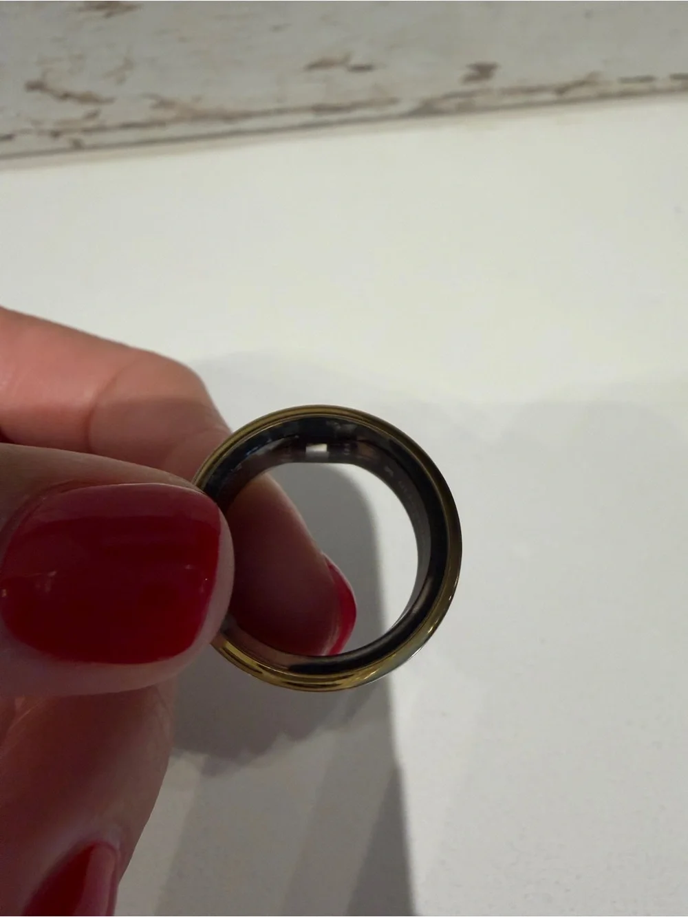 Ultrahuman Ring AIR Smart Ring, Bionic Gold, Size 7 with charger